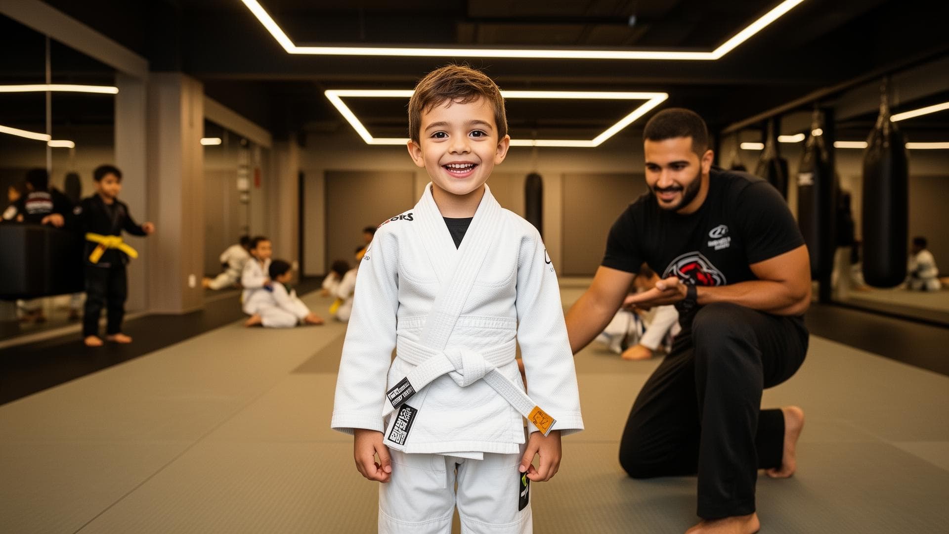 Kids BJJ ages 4-7 training at Beyond BJJ Mooresville