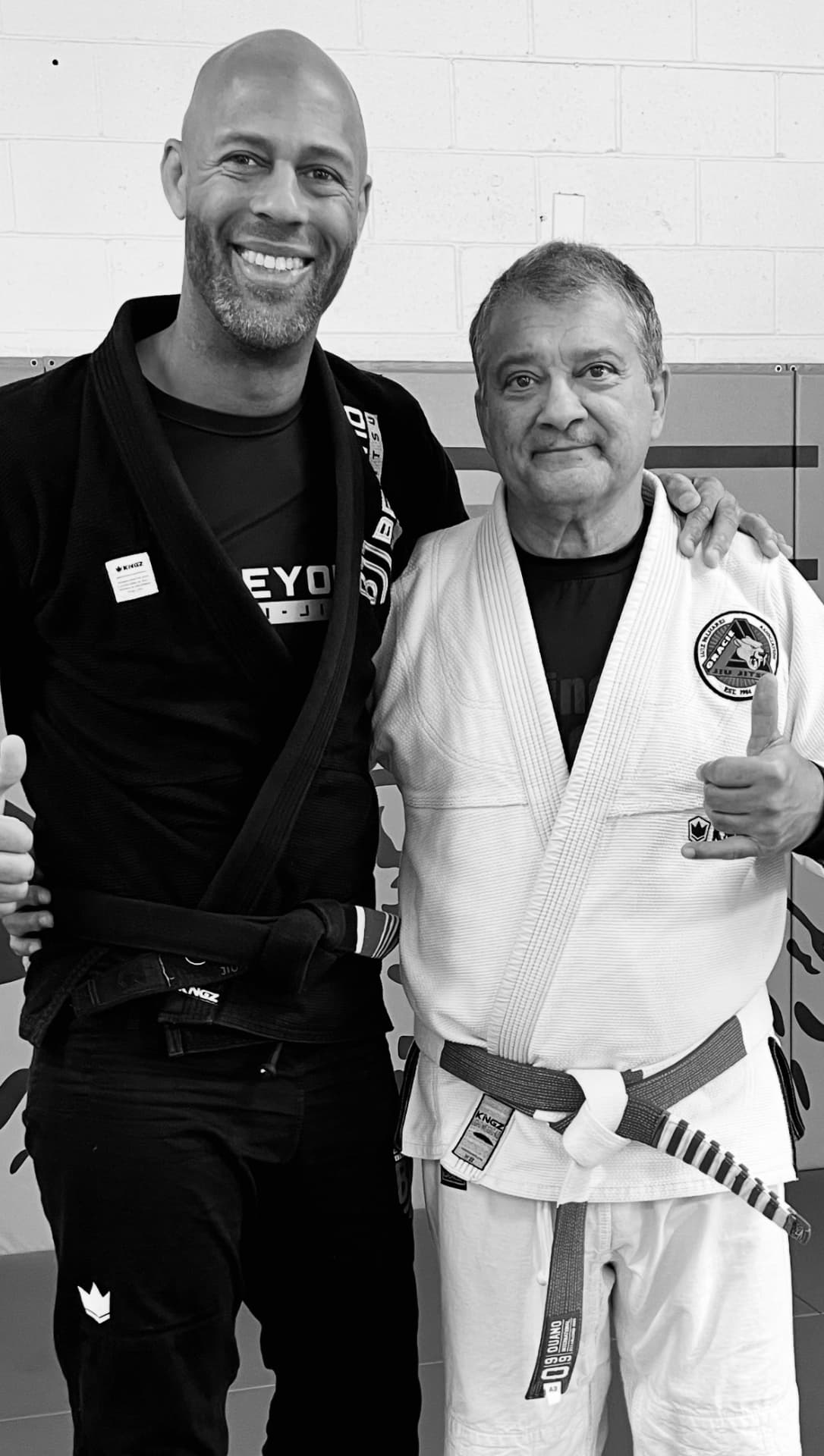 Coach Ranard Brown with Coral Belt Luiz Palhares