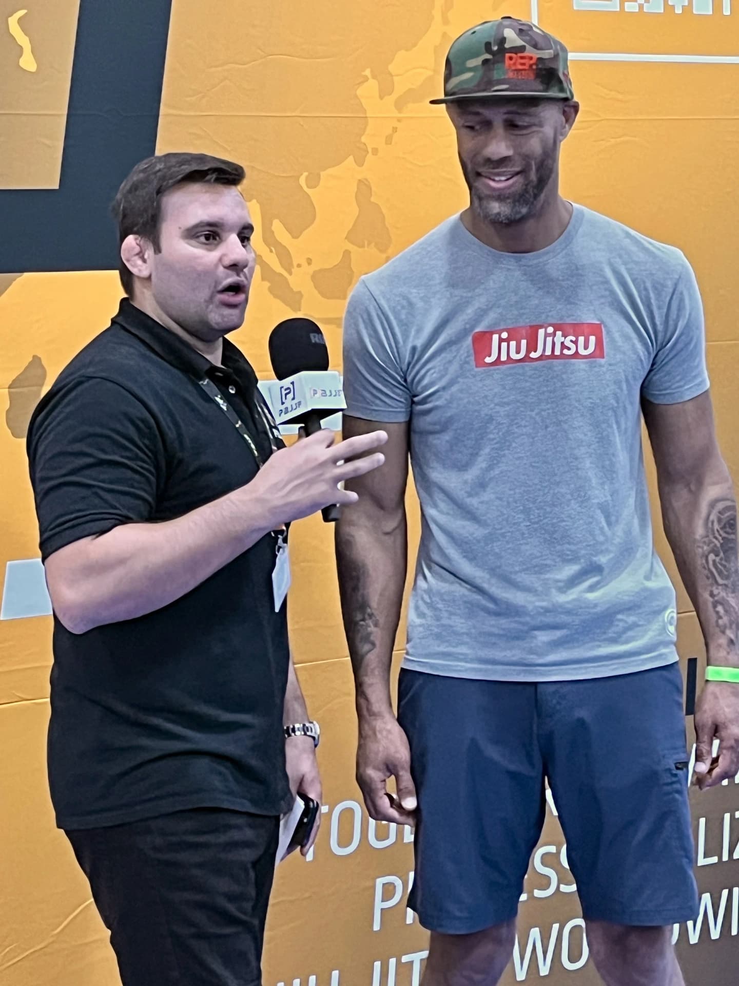 Ranard Brown being interviewed at PBJJF World Championship