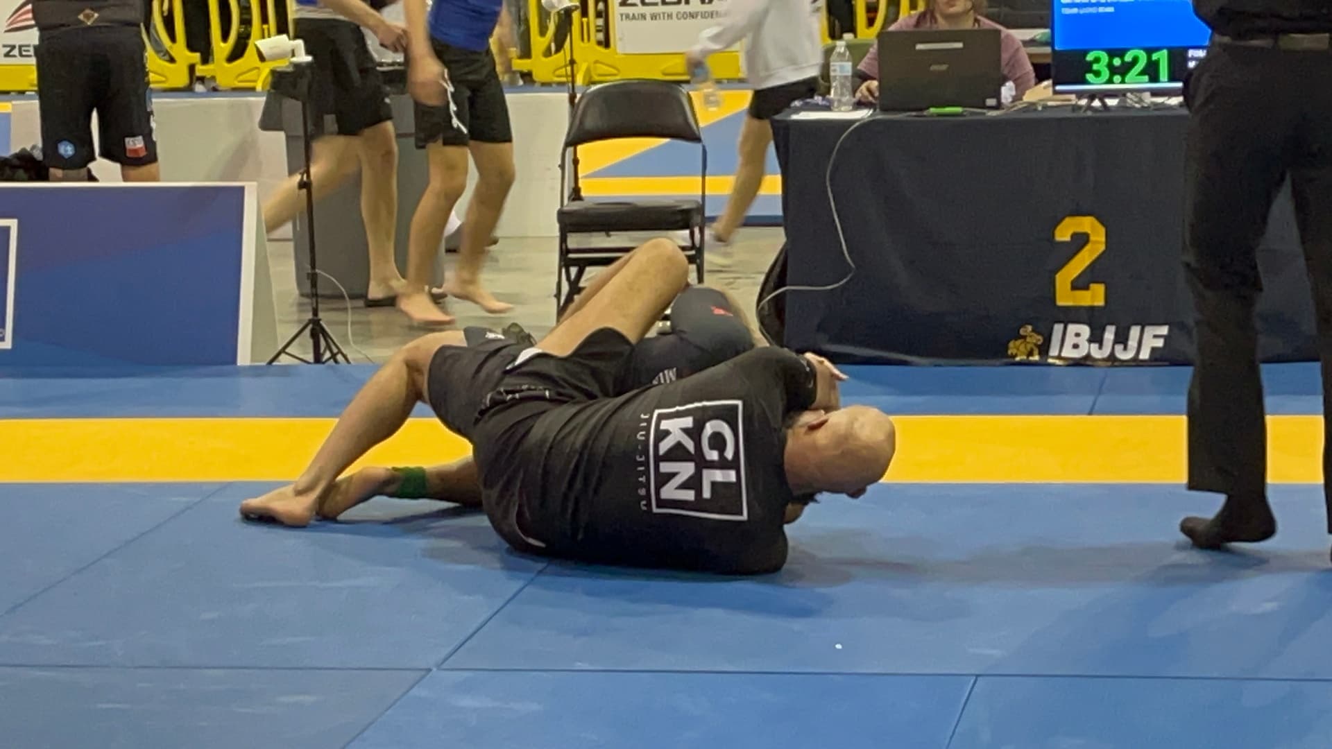 Coach Ranard Brown executing a technique during IBJJF competition