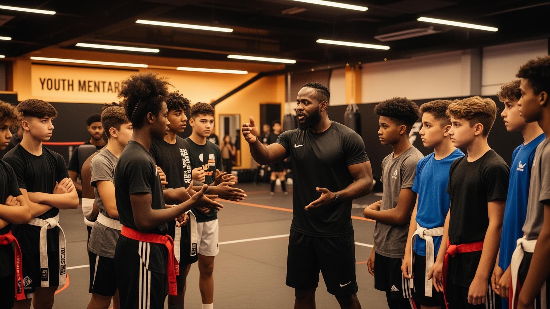 Youth mentorship coaching session at Beyond BJJ Mooresville